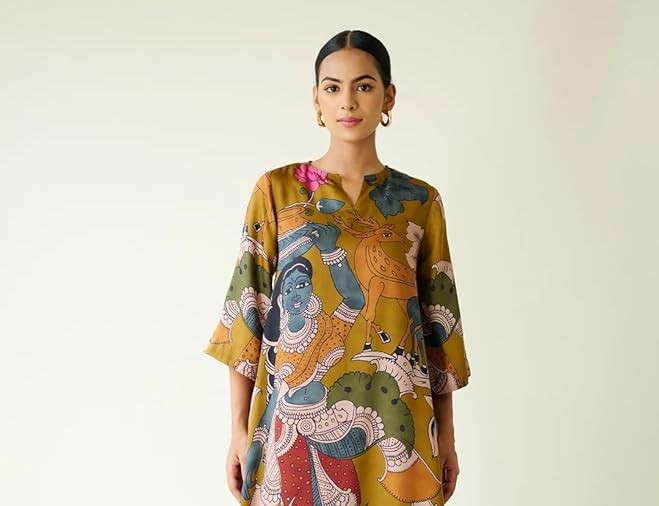 ANNI Designer Women's Rayon Viscose Straight Printed Kurta with Palazzo ₹599