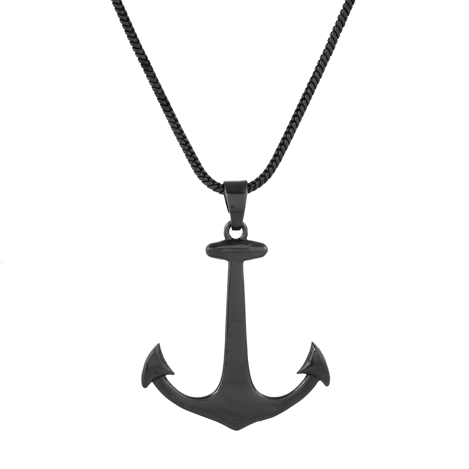 Eclipse Anchor Black Trishul Mens Pendant - Image 9