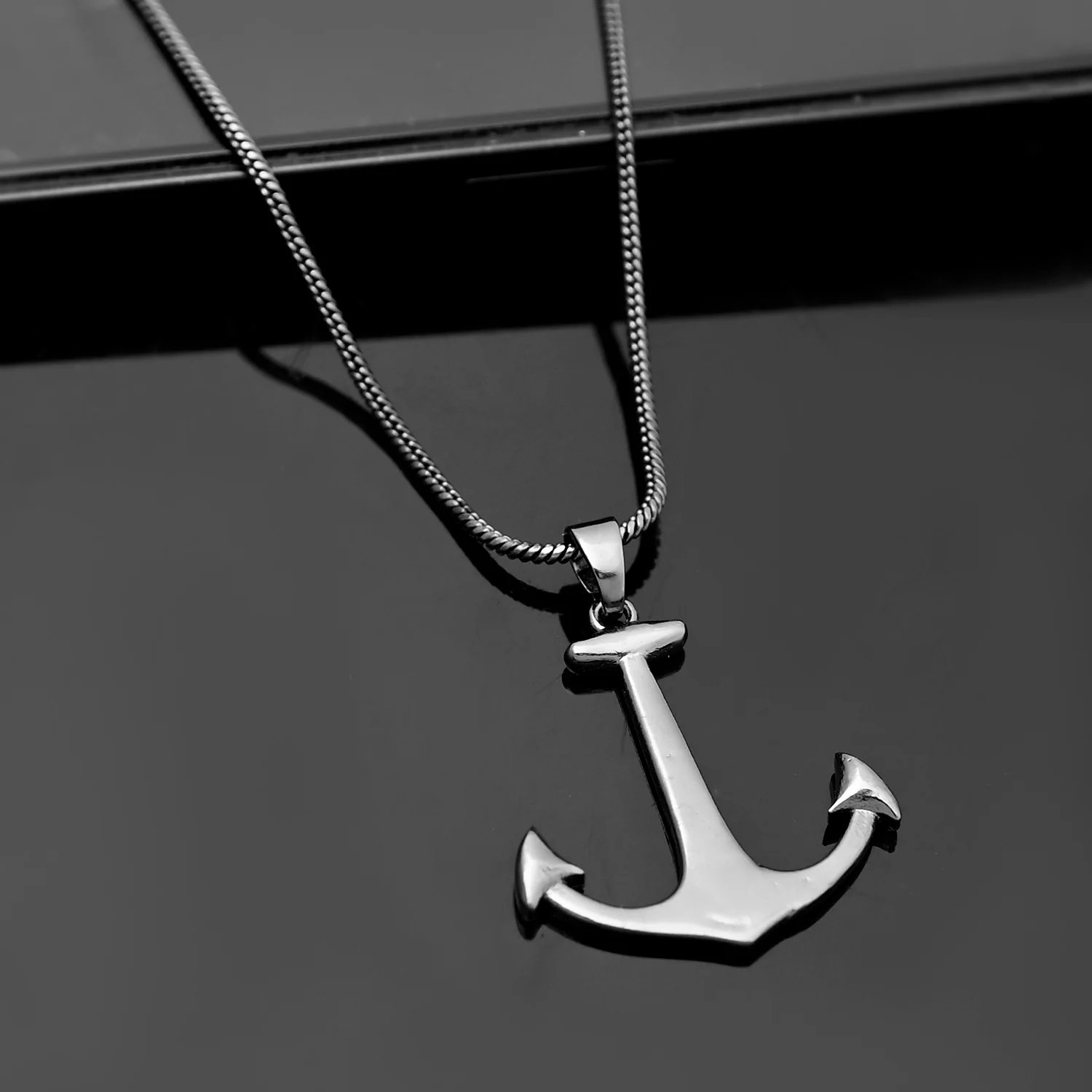 Eclipse Anchor Black Trishul Mens Pendant - Image 6